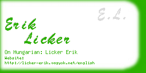 erik licker business card